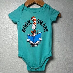 Dr. Seuss Teal 'Book Smart' Bodysuit